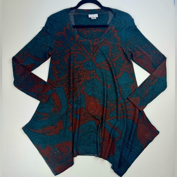 Soft Surroundings Light Floral Print Oversized Tunic Blouse Womens XS - Picture 1 of 10
